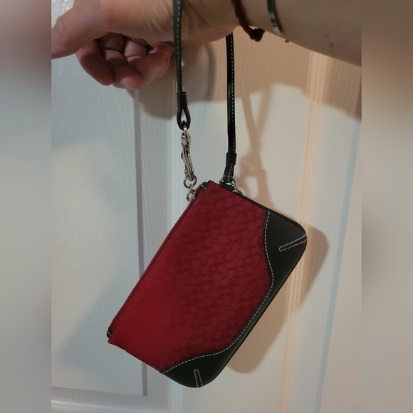Red Coach Wristlet - Picture 4 of 4